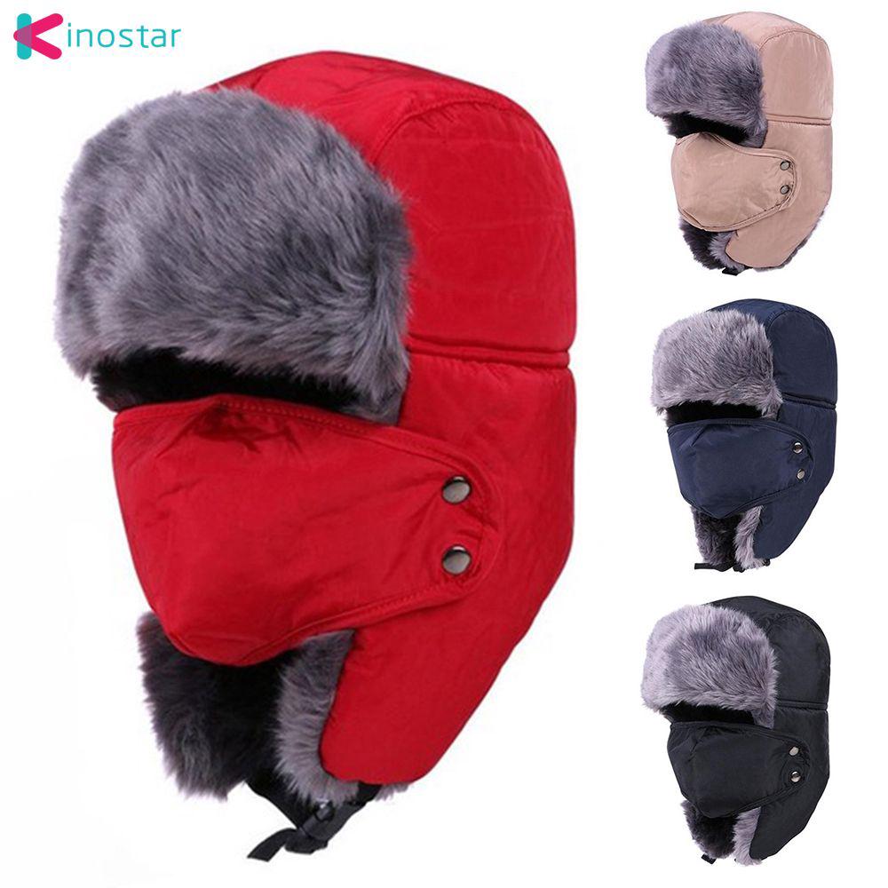 Mũ máy bay ném bom Nga Quân đội Trooper Aviator Nam Mũ mùa đông Mũ ấm KNTR