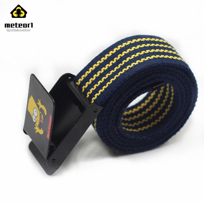 Thắt lưng vải thiết kế khóa cài in họa tiết hoạt hình thời trang cho nam và nữ