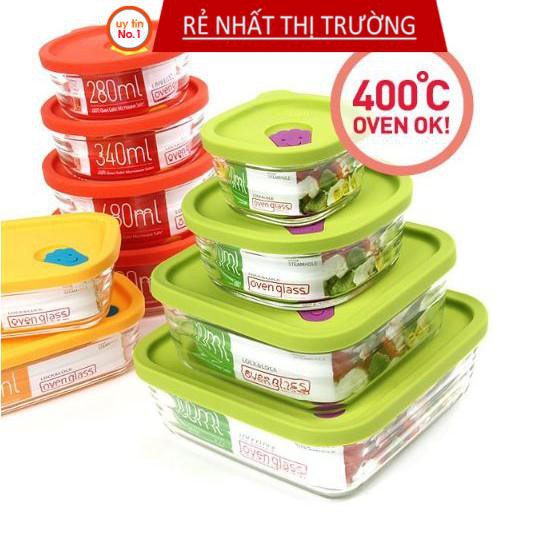 Hộp đựng thực phẩm, hộp đựng thức ăn, hộp bảo quản thực phẩm bằng thủy tinh chịu nhiệt Lock&Lock LLG165 730ml