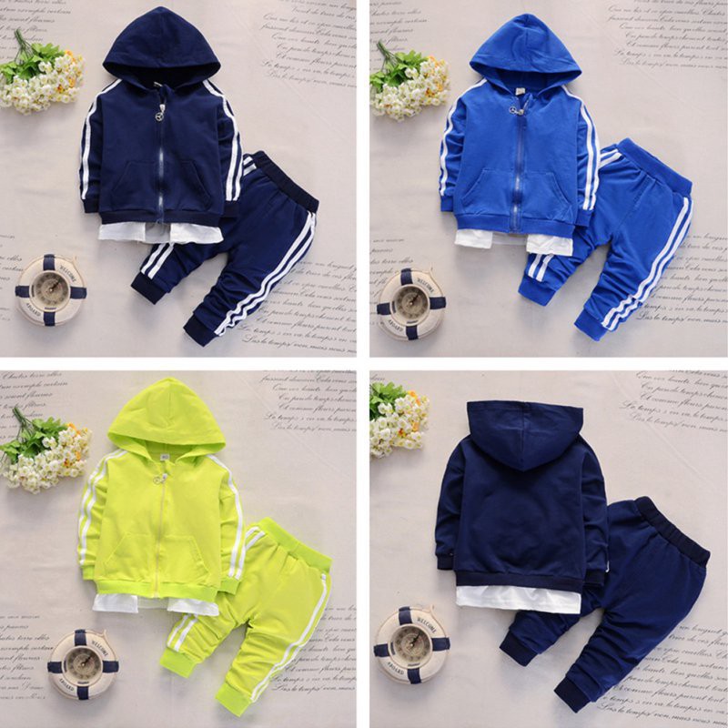 Set áo khoác hoodie chui cổ quần dài cho bé trai