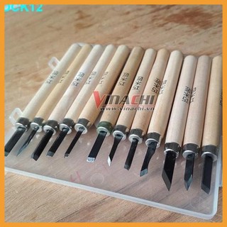 Bộ Đục Chạm Khắc Mini 12 Món Cao Cấp - Bộ Đục Điêu Khắc Gỗ