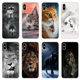 Ốp điện thoại mềm họa tiết thú cưng dễ thương chống sốc cho iPhone X XS Max XR