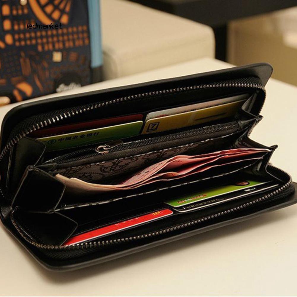 Ví da dáng dài trang trí đầu lâu phong cách cổ điển | BigBuy360 - bigbuy360.vn