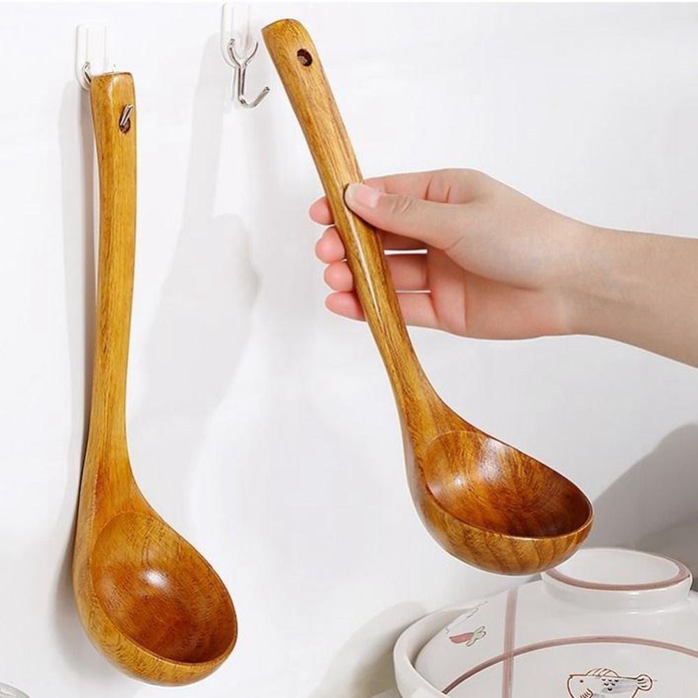 Muỗng Múc Canh Bằng Gỗ Tự Nhiên Chống Dính Cỡ Lớn