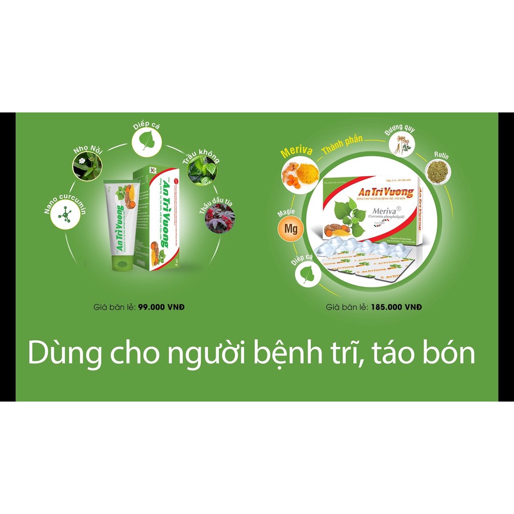 ✅ GEL AN TRĨ VƯƠNG  - Kem bôi trĩ - Dùng cho trĩ cấp, táo bón, nứt và rõ rỉ hậu môn