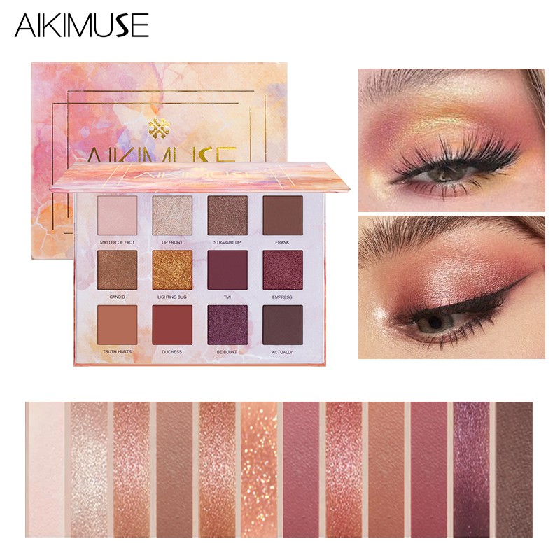 Bảng phấn mắt AIKIMUSE 12 màu sắc long lanh lâu trôi 150g | BigBuy360 - bigbuy360.vn