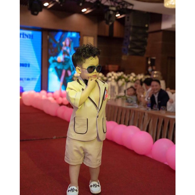 Set Vest Cộc Vàng Be - Thanh Lịch Và Dịu Mát