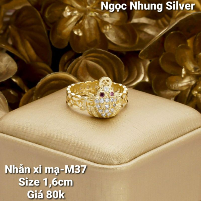 Nhẫn con ếch nhỏ xi mạ-M37