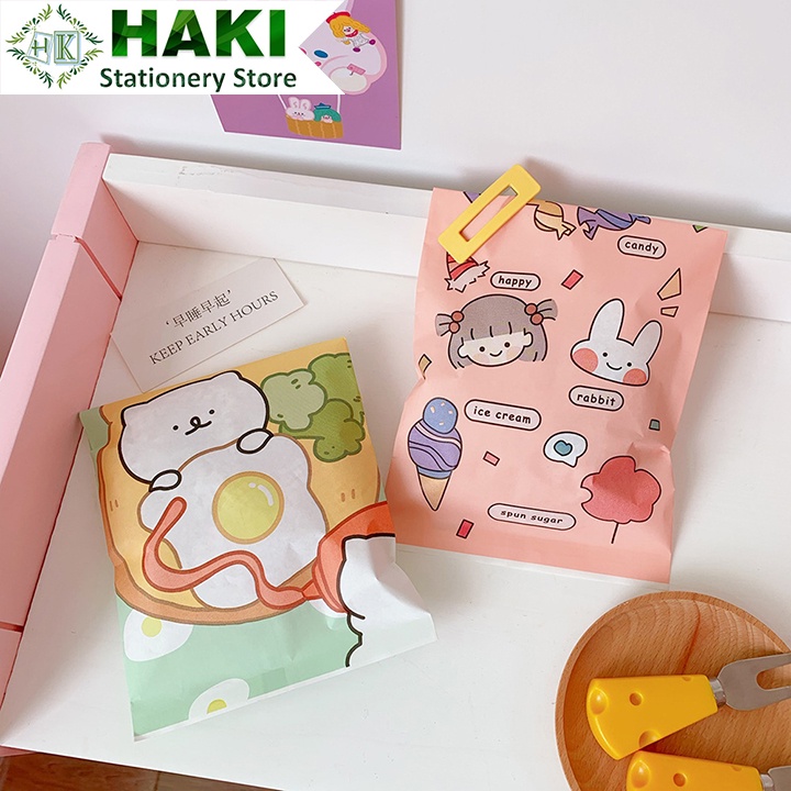 Túi giấy mini đựng quà HAKI đựng bánh kẹo, scrunchies nhiều hình xinh xắn
