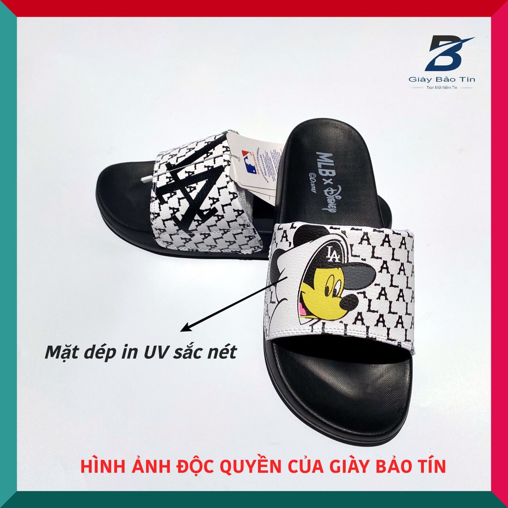 Dép Unisex thời trang cao cấp, dép Nam Nữ quai ngang, tem chuột Mickey ngộ nghĩnh, đáng yêu  .