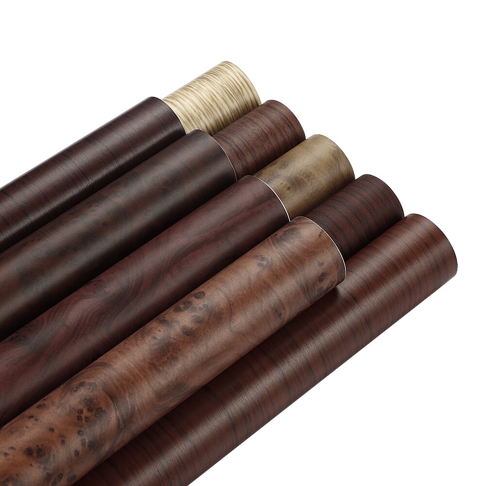 Miếng Dán Họa Tiết Vân Gỗ Bằng PVC Tự Dính 10/30*100cm Trang Trí Nội Thất Xe Hơi