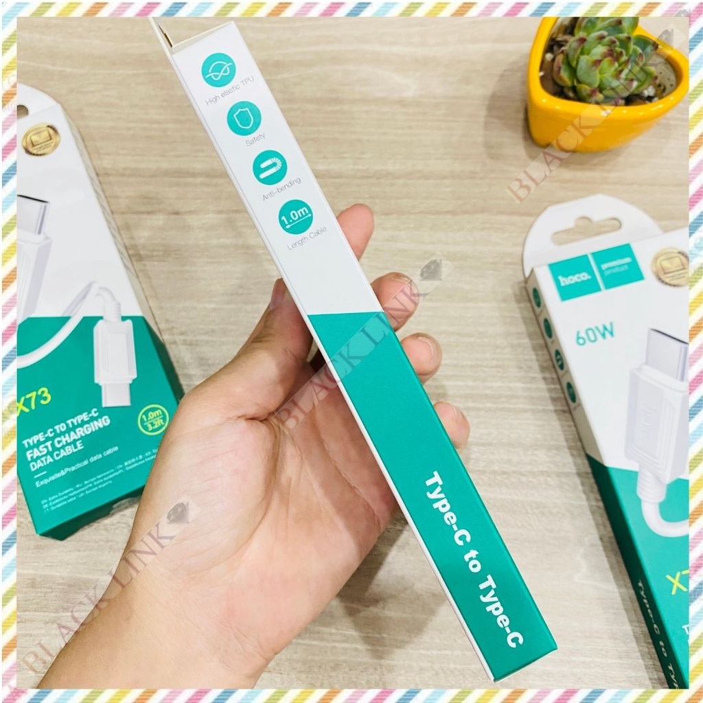Dây Cáp Sạc HOCO X73 Type C to Type C - Dây Cáp Sạc Nhanh Pin Dự Phòng Tai Nghe Bluetooth Không Dây I12 Điện Thoại