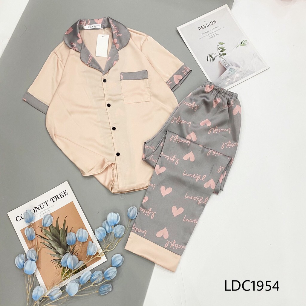 [Có size XL] Bộ Pijama Lụa Dài Cộc - Bộ Mặc Nhà Cao Cấp Chất Vải mềm Mịn Thoải Mái | BigBuy360 - bigbuy360.vn