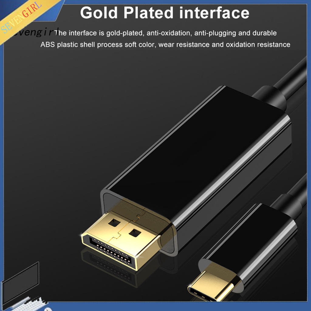 Dây Cáp Chuyển Đổi Sev Compact Type-C Sang Dp Cổng Usb 3.0 Cho Máy Tính / Máy Tính / Laptop Dài 1.8m | BigBuy360 - bigbuy360.vn