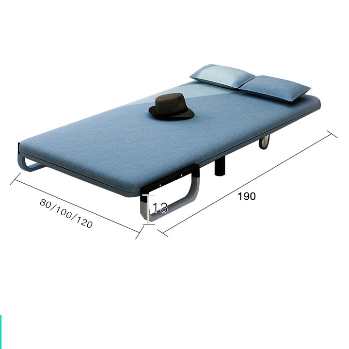 Sofa giường gấp gọn 80 cm, ghế sofa đa năng có bánh xe, giường ngủ thông minh