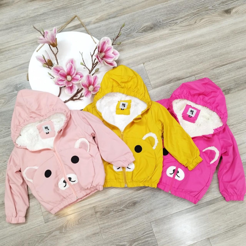 Áo khoác lót lông hình chú lợn xinh xắn đáng yêu cho bé 10-23 kg