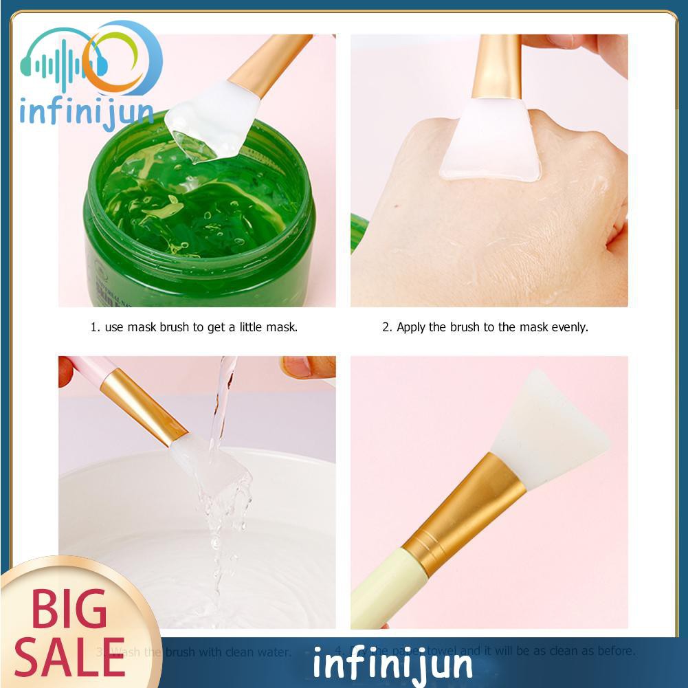 [Hàng mới về] Cọ bôi mặt nạ bùn đầu silicone kiểu dáng chuyên nghiệp mềm mại gồm 3 màu tùy chọn