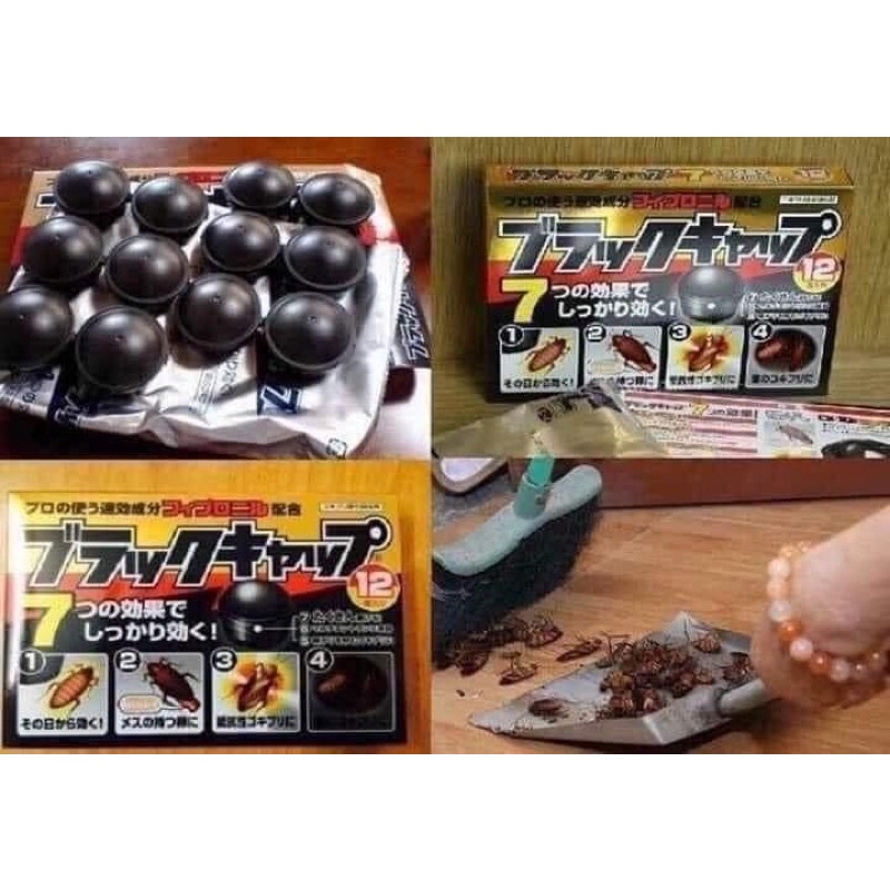 Hộp 12 viên diệt gián Earth Nhật Bản