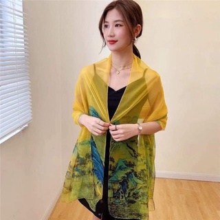 (HA49)[Hàng THANH LÝ]- khăn choàng TƠ đi biển phụ kiện cao cấp