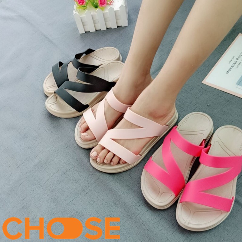 Dép Nữ Quai Chữ Z Đi Mưa Thời Trang Choose Dép Lê Đi Trong Nhà Đi Mưa Dạo Phố Đi Biển GK5K3