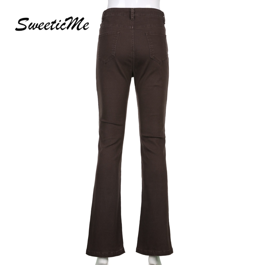 Quần Jeans Dài Lưng Cao Dáng Ôm Thời Trang Mới Cho Nữ