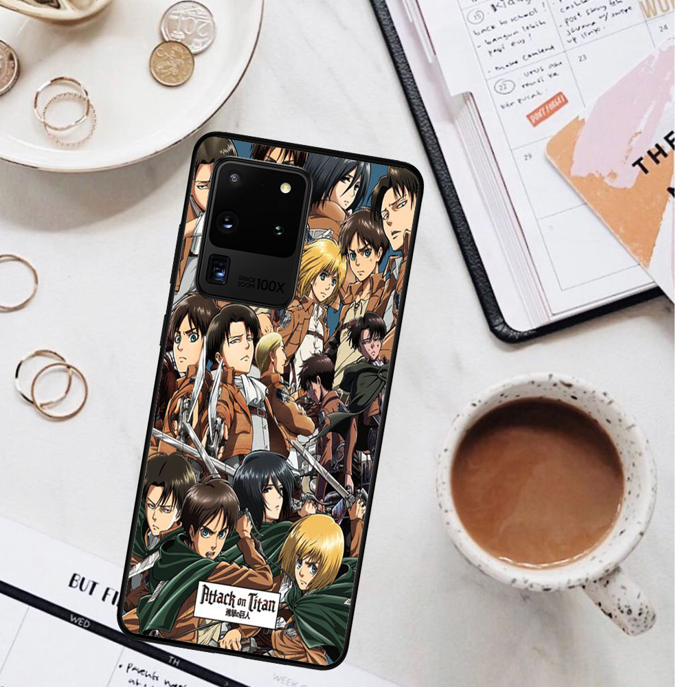 Ốp Lưng Silicone Họa Tiết Hoạt Hình Attack On Titan Thời Trang Cho Oppo A9 2020 A31 A8 A3S A5 2018 A52 A72 A92 Reno 4 A32 A53 A5S A7 Pro A12 R17