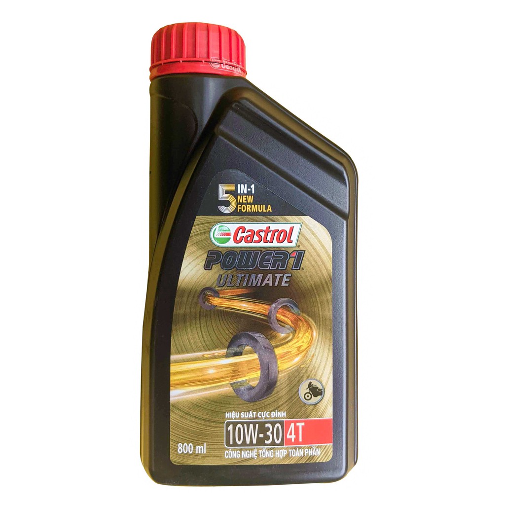 DẦU NHỚT XE SỐ CASTROL POWER1 ULTIMATE 4T 10W-30 0.8L ( 800ml) ( CHAI ĐEN MỚI 2021 )