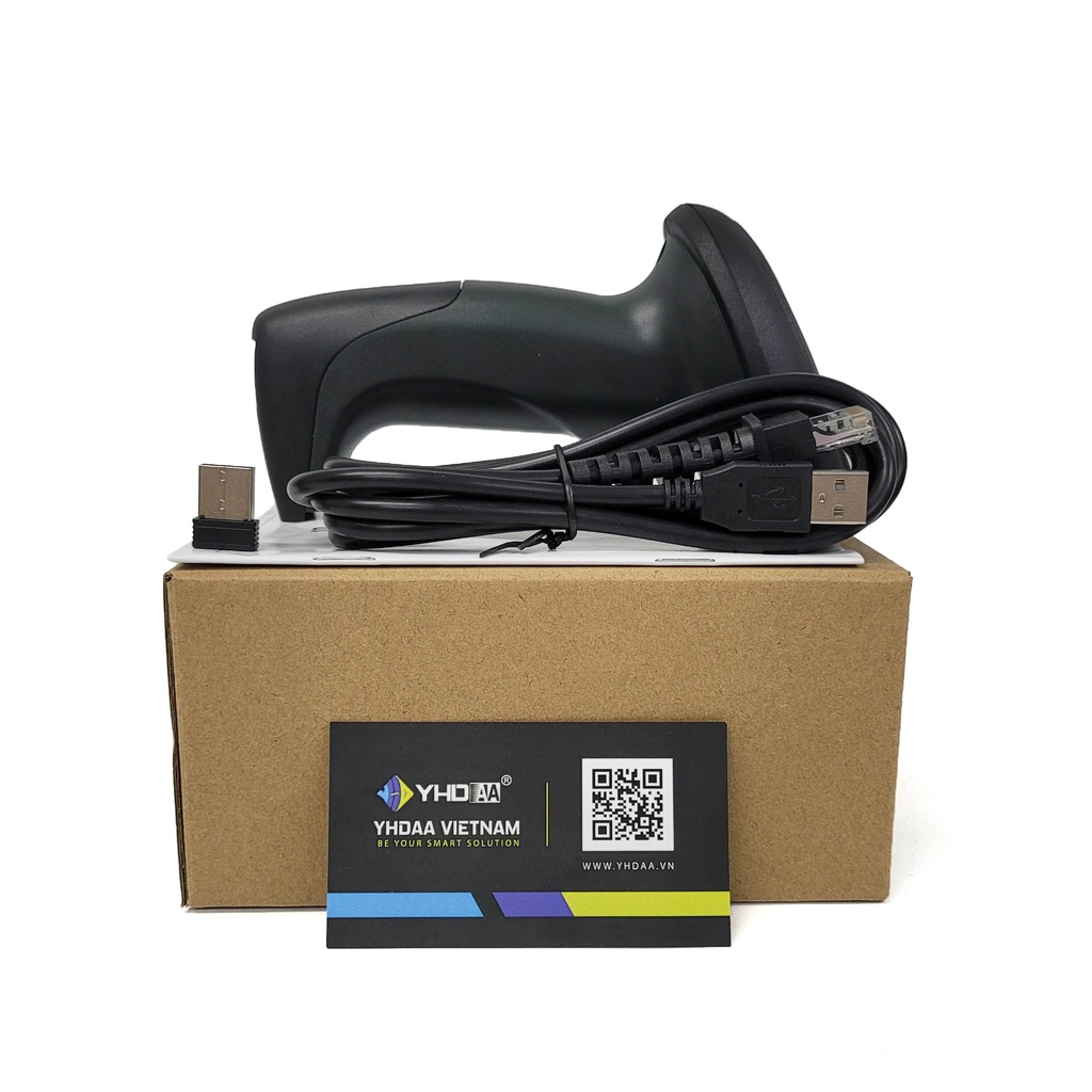 Máy bắn mã vạch không dây YHD 1200DW 2D đọc mã vạch Barcode 1D Qrcode 2D dùng trên Máy tính, Laptop