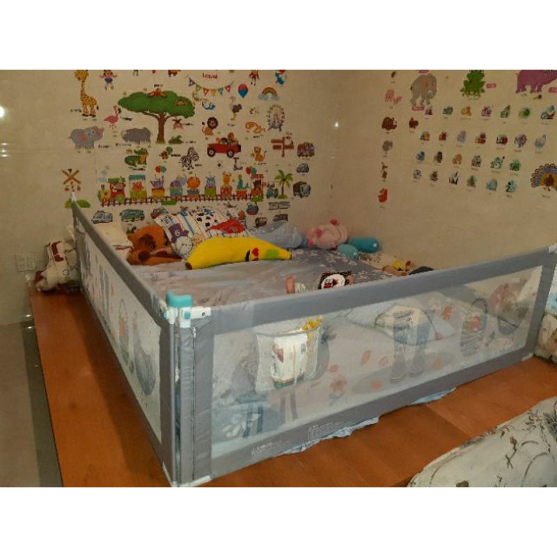 Thanh chắn giường cho bé cao 92cm TRƯỢT 1 BÊN( giao 2hHCM)