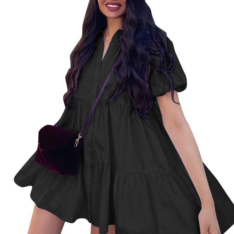 CELMIA Đầm Nữ Ngắn Tay Cổ Tròn Xếp Ly Thời Trang | BigBuy360 - bigbuy360.vn