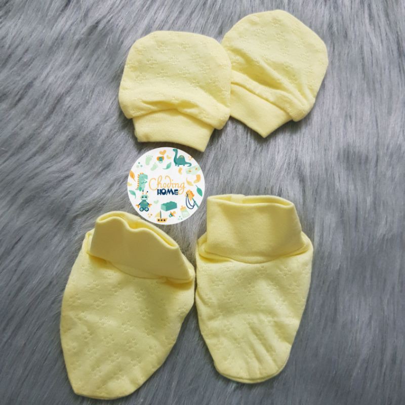 Set Bao Tay & Bao Chân Cotton Vân Thoáng Lullaby L4