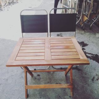 Ghế xếp inox lưng thấp