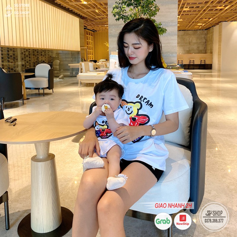 Áo gia đình 3/4/5 người Đồ đôi mẹ và bé trai gái - Mẫu gấu dream hot trend GD403TĐ | SG
