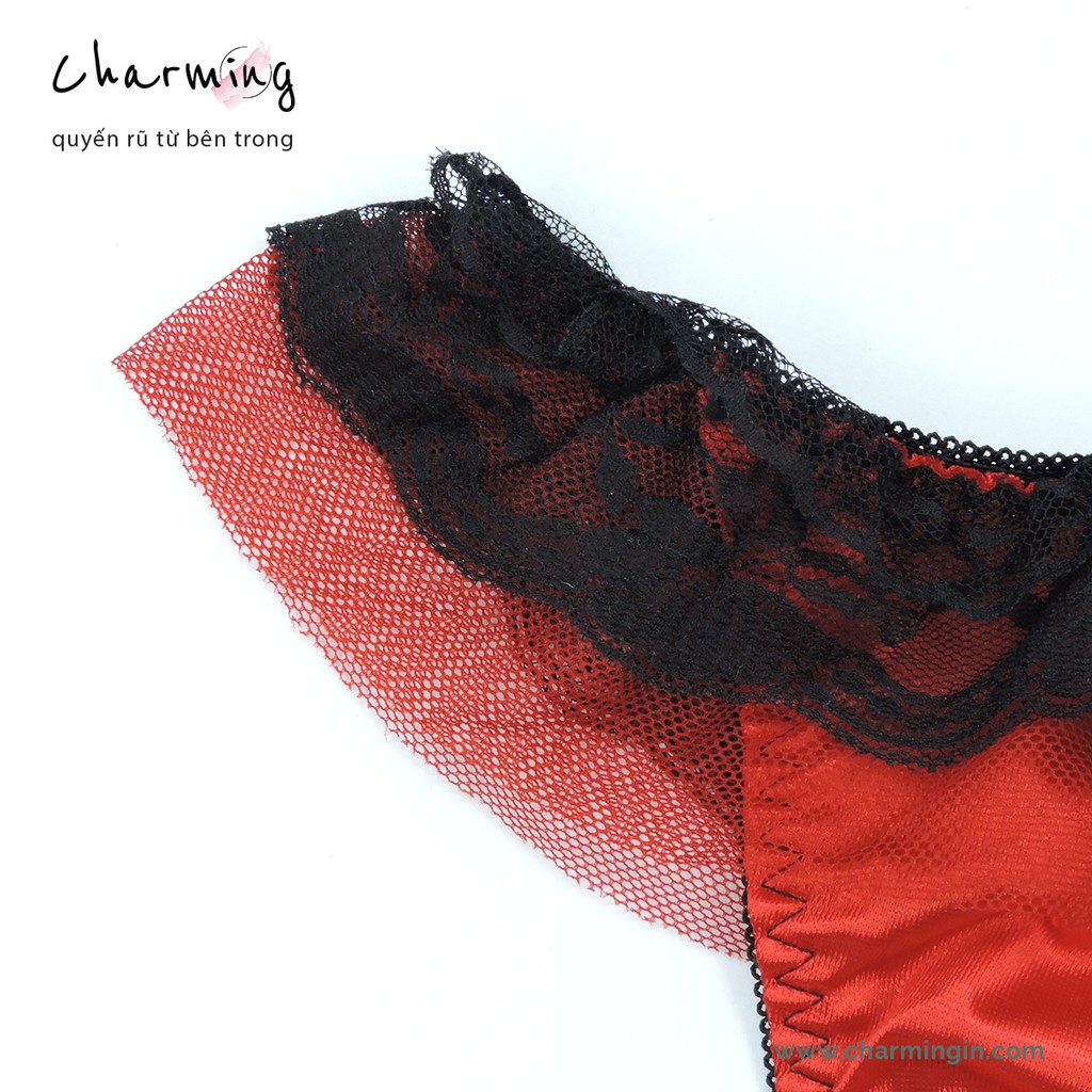 Quần lót T-back satin mịn  lưng ren co giãn siêu sexy - QLTB0008