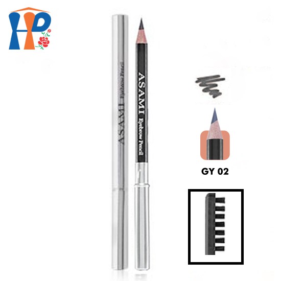Chì Kẻ Mày (chì chuốt/ chì gỗ/ chì gọt) Asami (BR03 - tông nâu đen, GR2 - tông xám) - Eyebrow Pencil | BigBuy360 - bigbuy360.vn