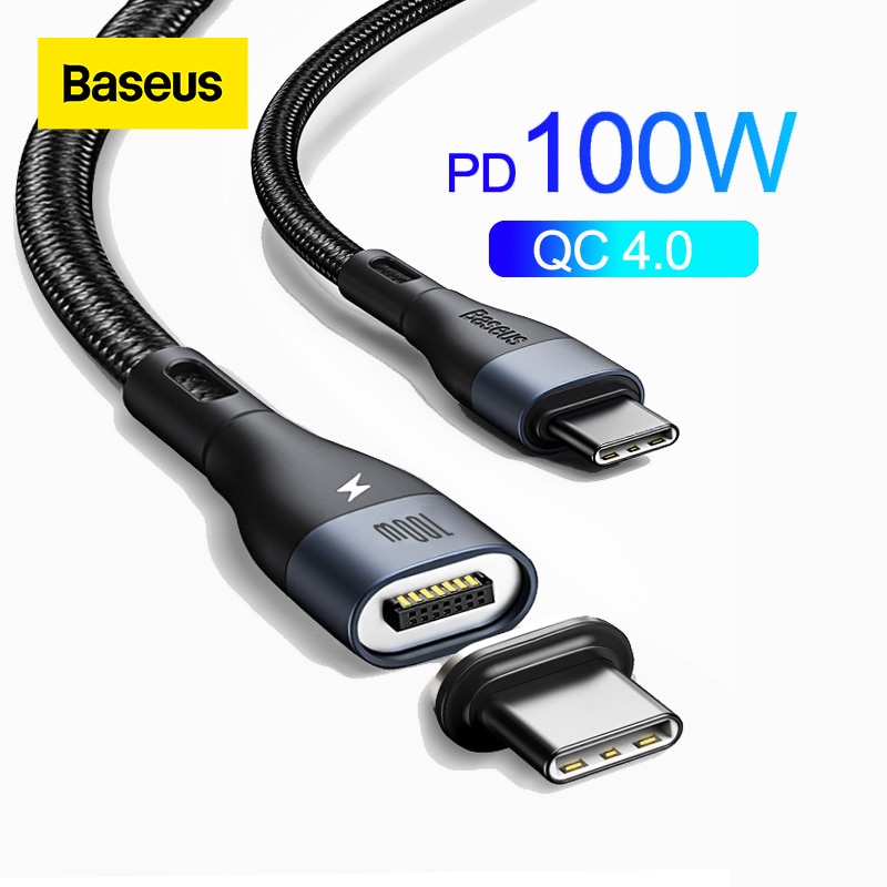 Dây Cáp Sạc Nhanh Baseus 100W USB C Sang USB Type C Cho Xiaomi Redmi Note 8 Pro 4.0 PD Cho MacBook Pro