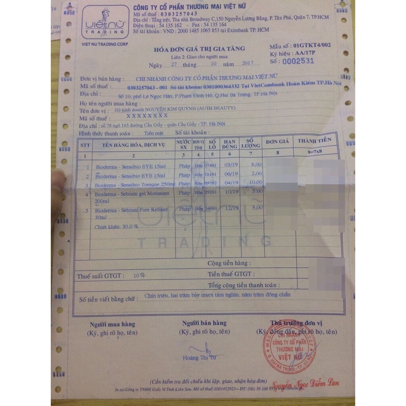 Nước tẩy trang  Bio 500ml