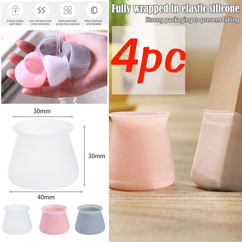 1 Vỏ Bọc Chân Bàn Ghế Gỗ Bằng Silicagel Chống Trượt Chống Mài Mòn Không Gây Tiếng Ồn