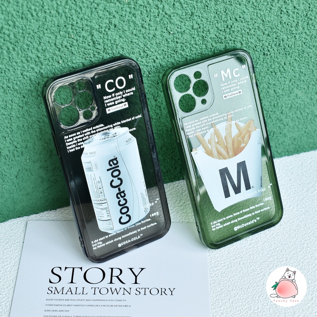 Ốp Điện Thoại Mềm Trong Suốt Họa Tiết Coca Cola Mcdonald Cho iPhone 14 13promax 13 12 11 Pro Max Xr Xs 12Mini Xs Max 7 8 Plus