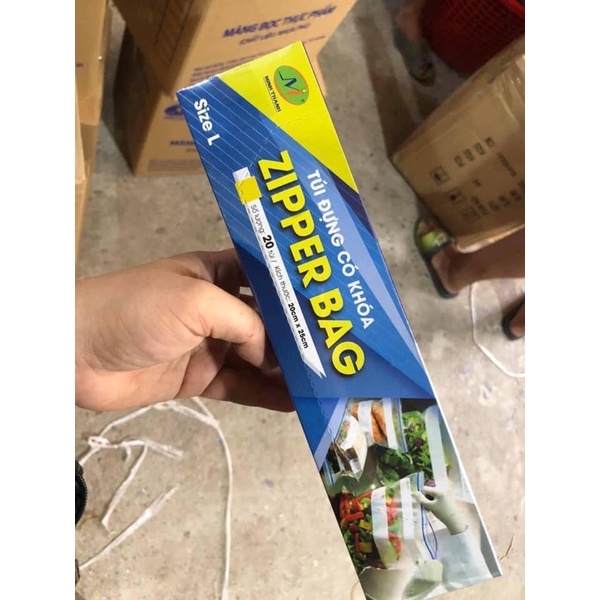 20 Túi đựng kéo zip - túi đựng thực phẩm có khoá 20 x 25cm