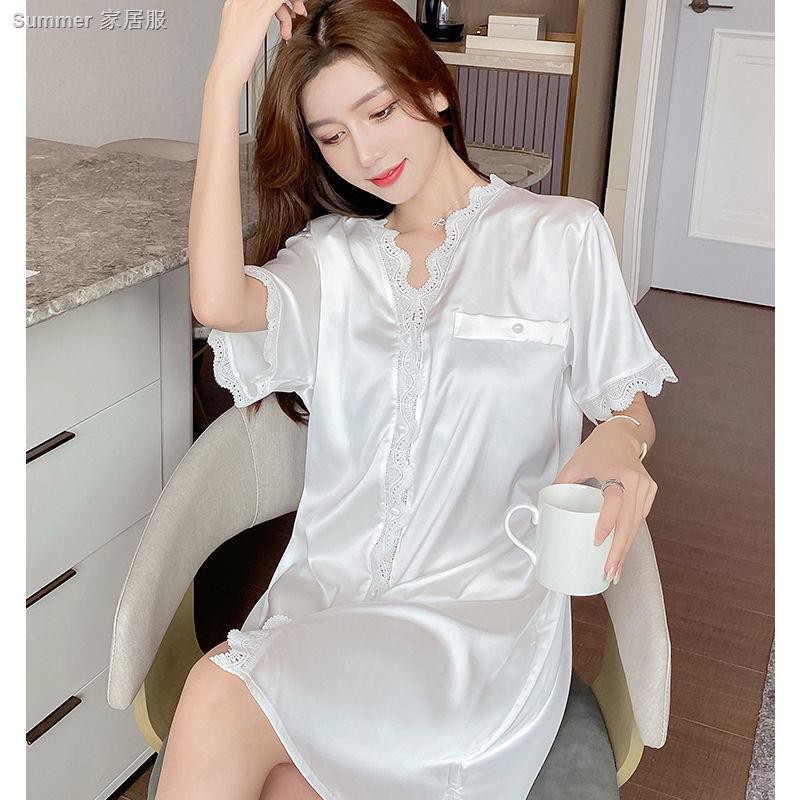 Đầm ngủ vải lụa lạnh thời trang xuân hè dành cho nữ 2021 | BigBuy360 - bigbuy360.vn