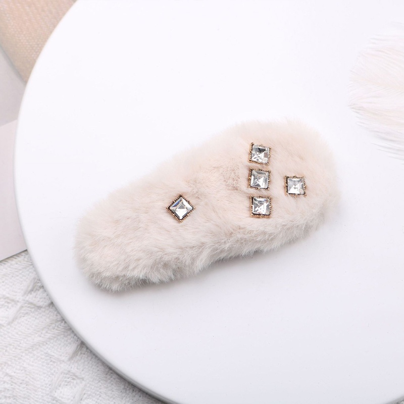 Kẹp Tóc Nơ Bằng Nhung Mềm Mại Đính Đá Phong Cách Retro