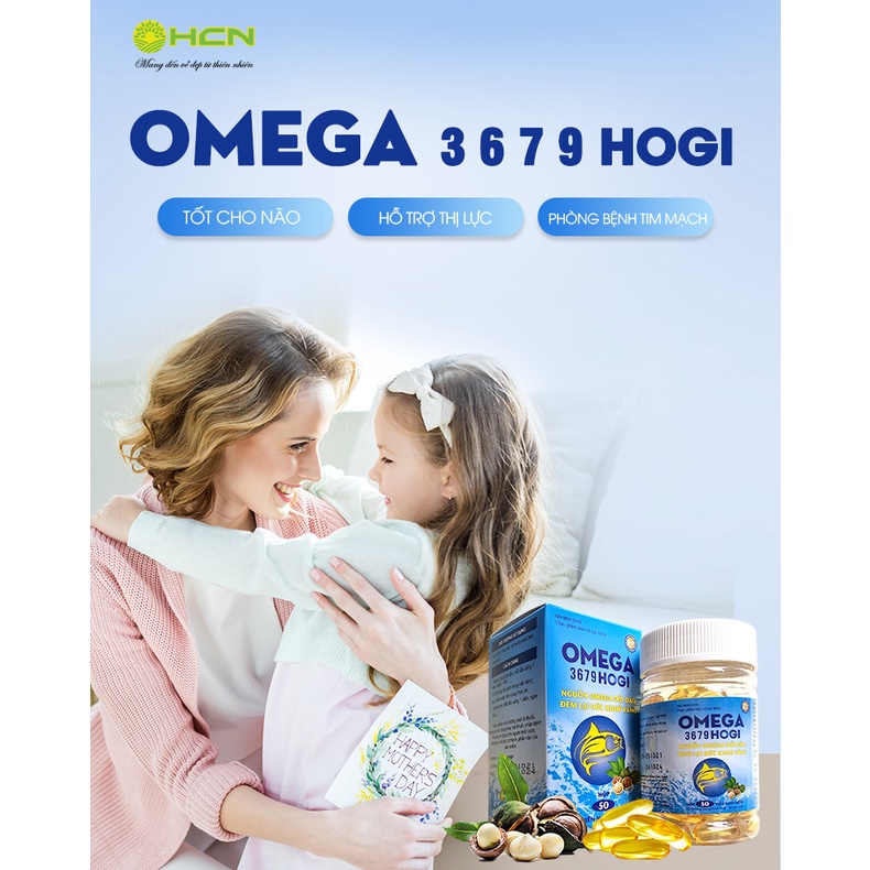 Viên uống Dầu cá Omega 3679 Hogi tốt cho da, tim mạch, trí não, giảm quá trình lão hóa, tăng cường thị lực