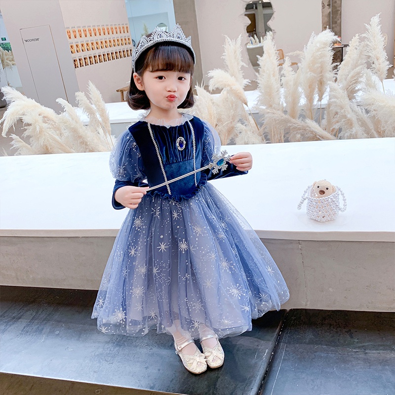 Đầm Lolita Họa Tiết Cầu Vồng Dễ Thương Thời Trang Cho Bé Gái