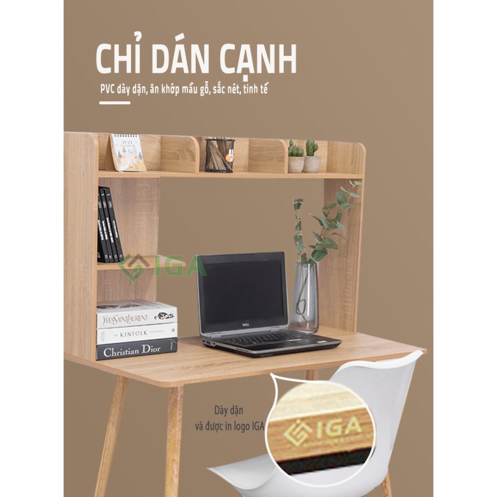 Bàn Làm Việc IGA Kèm Giá Sách Hiện Đại Tiện Lợi Phong Cách Hiện Đại - GP149