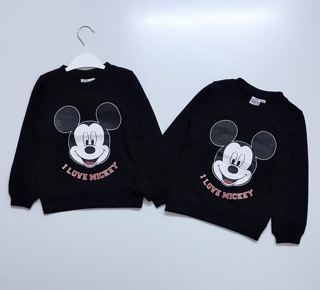 Áo Nỉ Bé Trai Đen Mickey