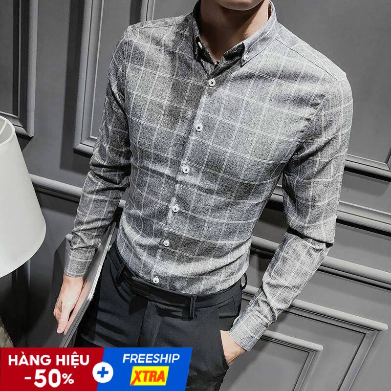Áo Sơ Mi Nam Đũi Kẻ Sọc Caro Cực Đẹp | BigBuy360 - bigbuy360.vn