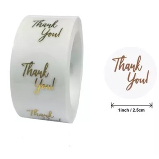 Chiết 100 sticker nhãn dán thank you, chấm tròn