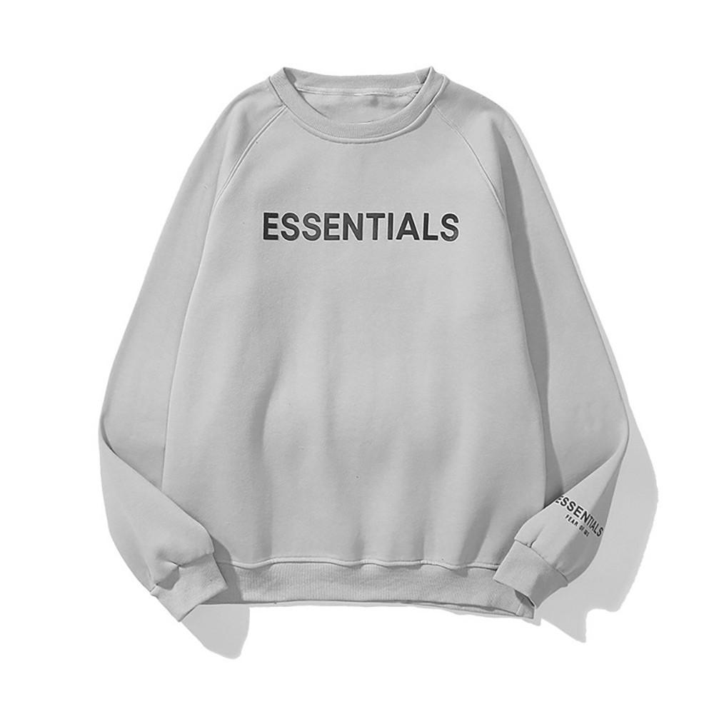 Áo Sweater ESSENTIALS Nam Nữ unisex phong cách Hàn Quốc cá tính, Chất nỉ lót lông bồng đẹp BIBINO