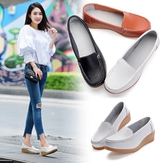 Giày Moca nữ da bò